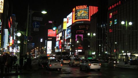 Storstaden Sapporo ny night