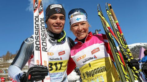 Nöjda miner i Engadin