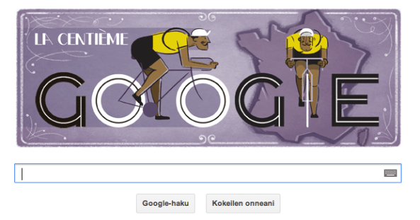 Sökmotorn Google uppmärksammar cykeltävlingen Tour de France