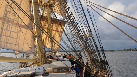 Seglats med briggen Tre Kronor i Vassa skärgård 28 september 2013