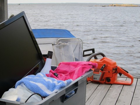 Ett mindre flyttlass på väg hem