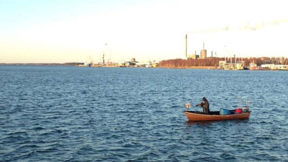 Vy från myrgrundsbanken 20 december 2013