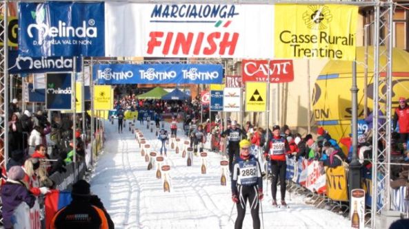 Marcialonga-upploppet i Cavalese. Året är 2012.