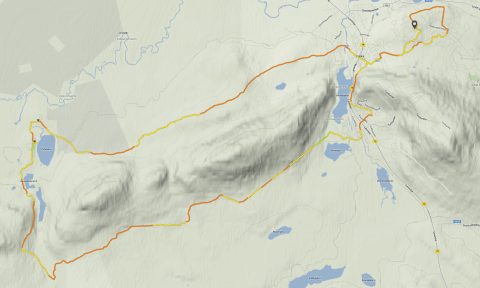 Pyhänkierros + Valorakka, ca 35 km.