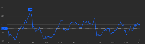 Banprofil för Pyhänkierros och Isoporo. Med start och mål i Metsärakka.