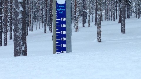 Snöläget i Levi den 15 februari 2016.